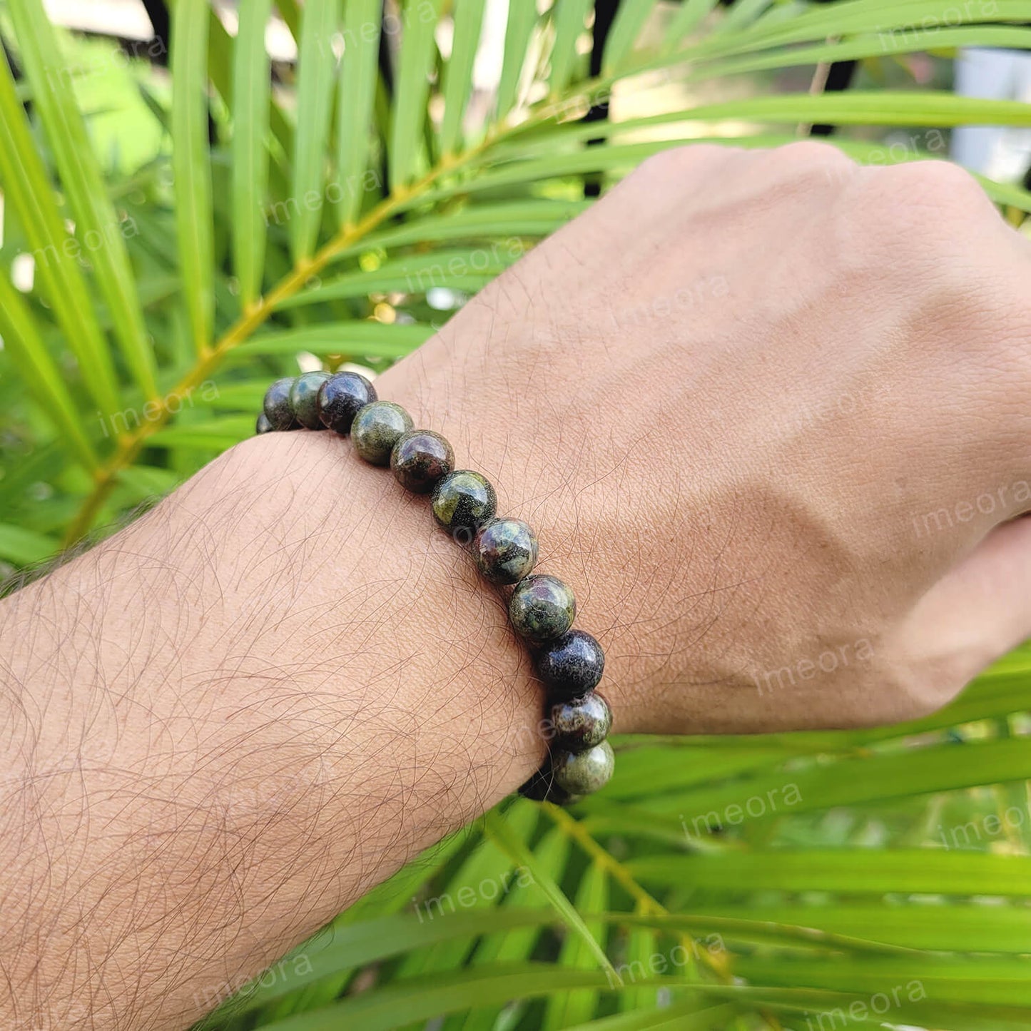 Certified Dragon Blood Jasper 8mm Natural Stone Bracelet