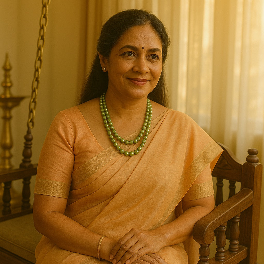 Olive Pearl Glow Necklace