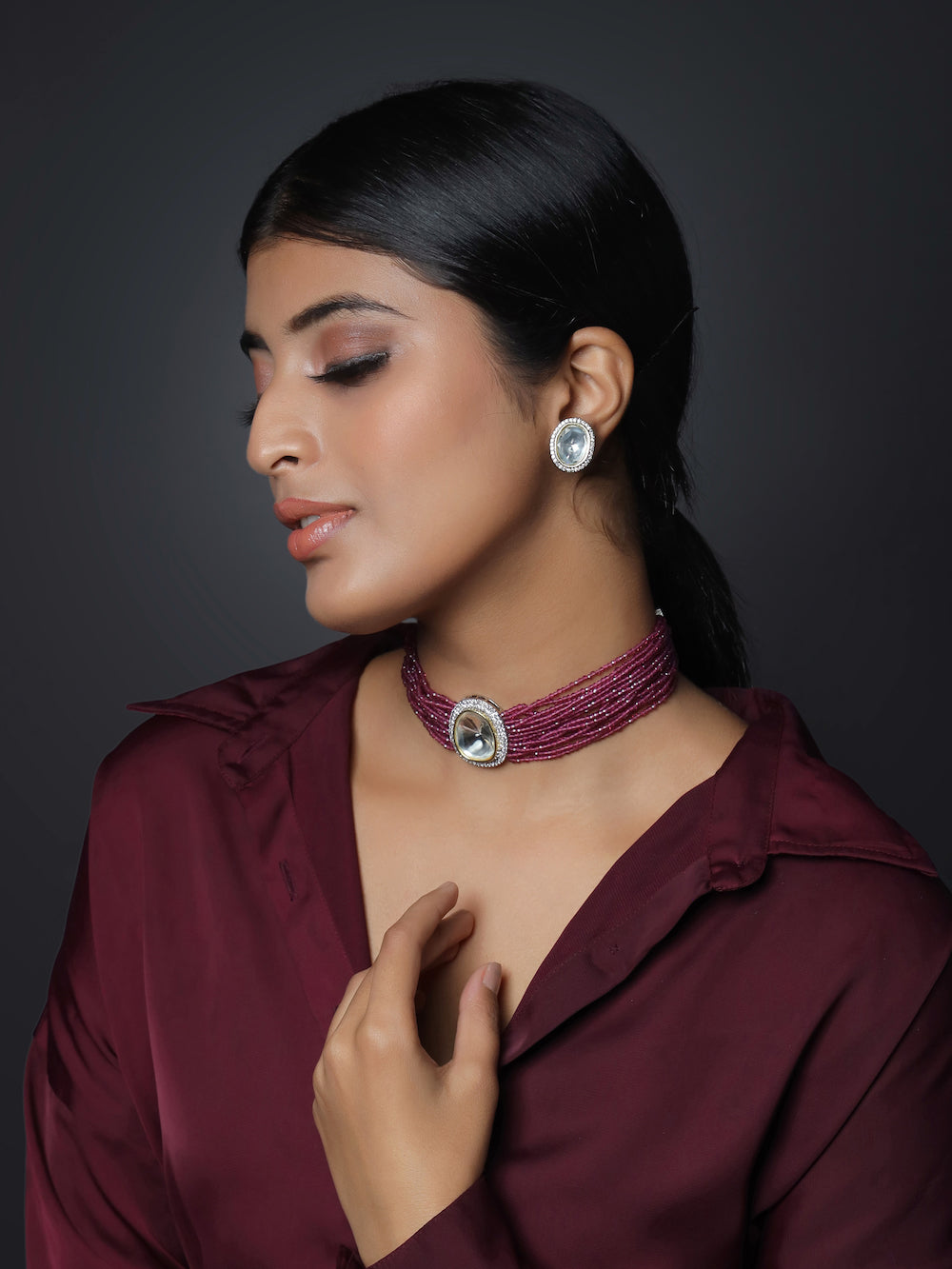 Haven Choker Necklace Set With Dori