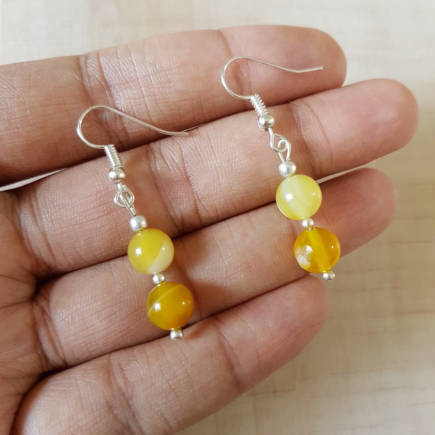 Yellow Agate Earring