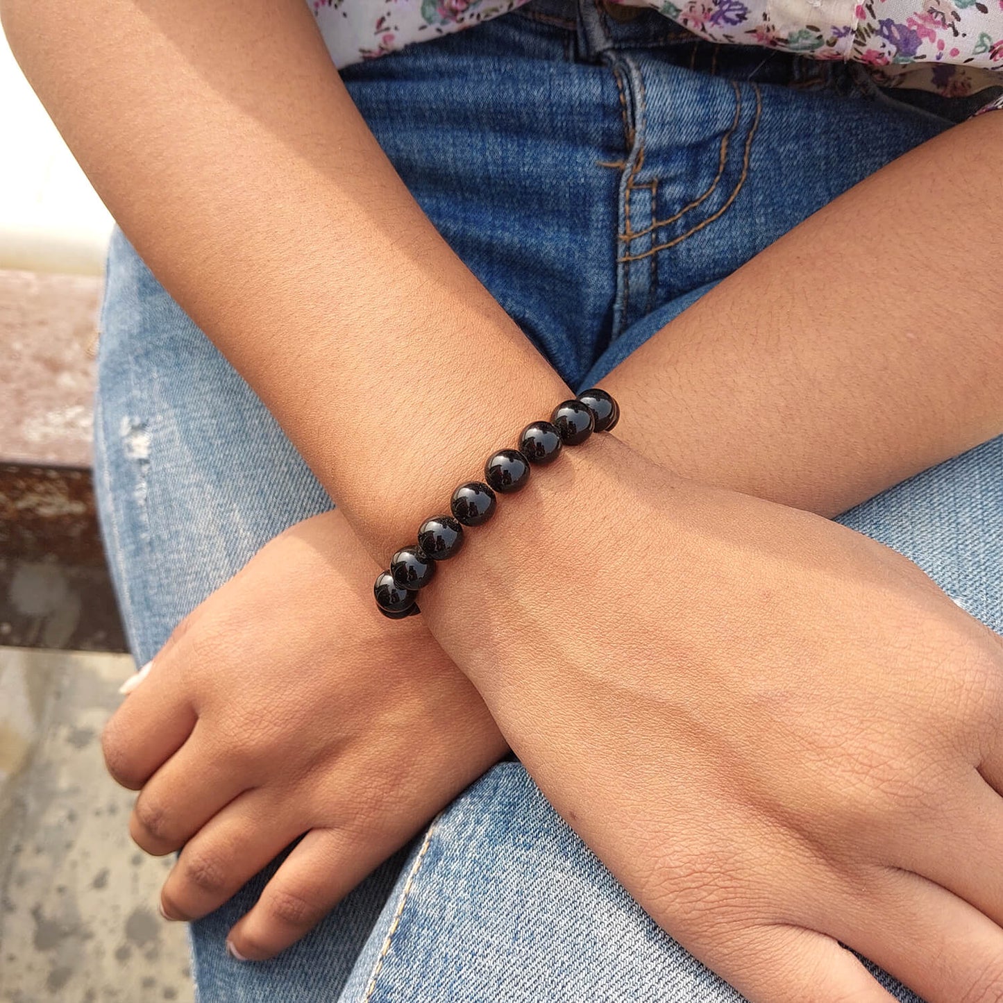 Certified Black Tourmaline 8mm Natural Stone Bracelet