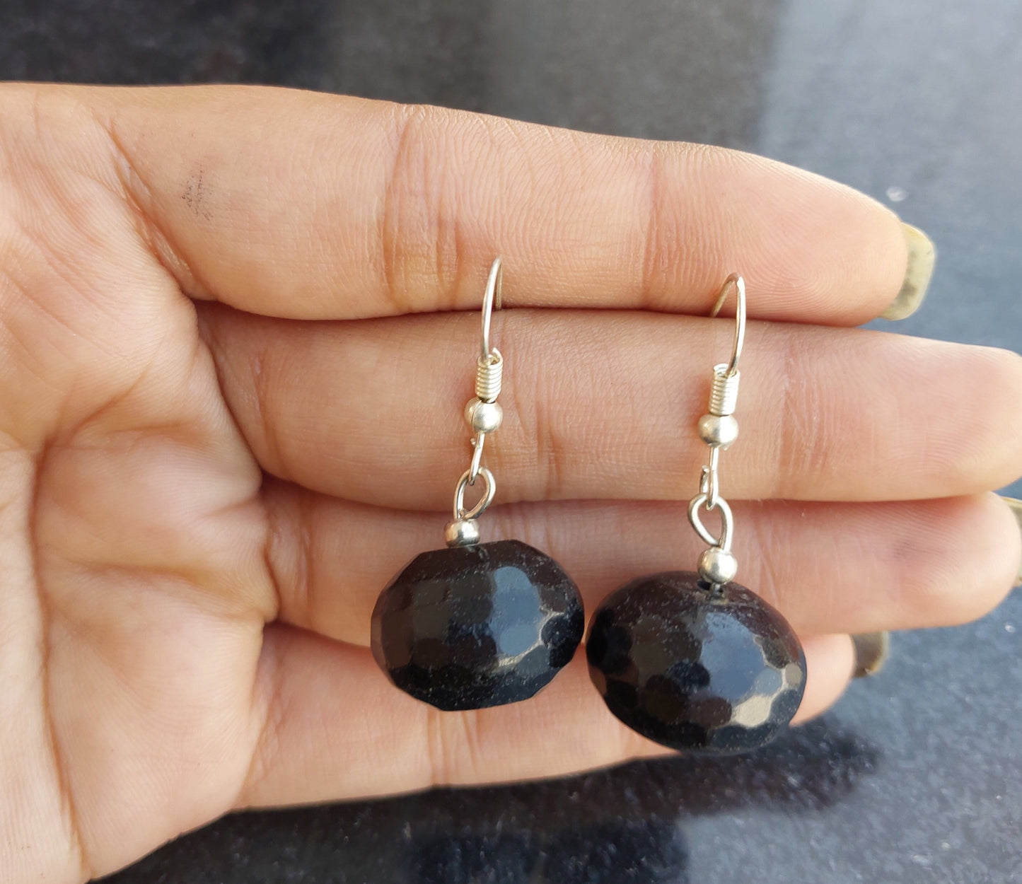 Imeora Black Quartz Earrings