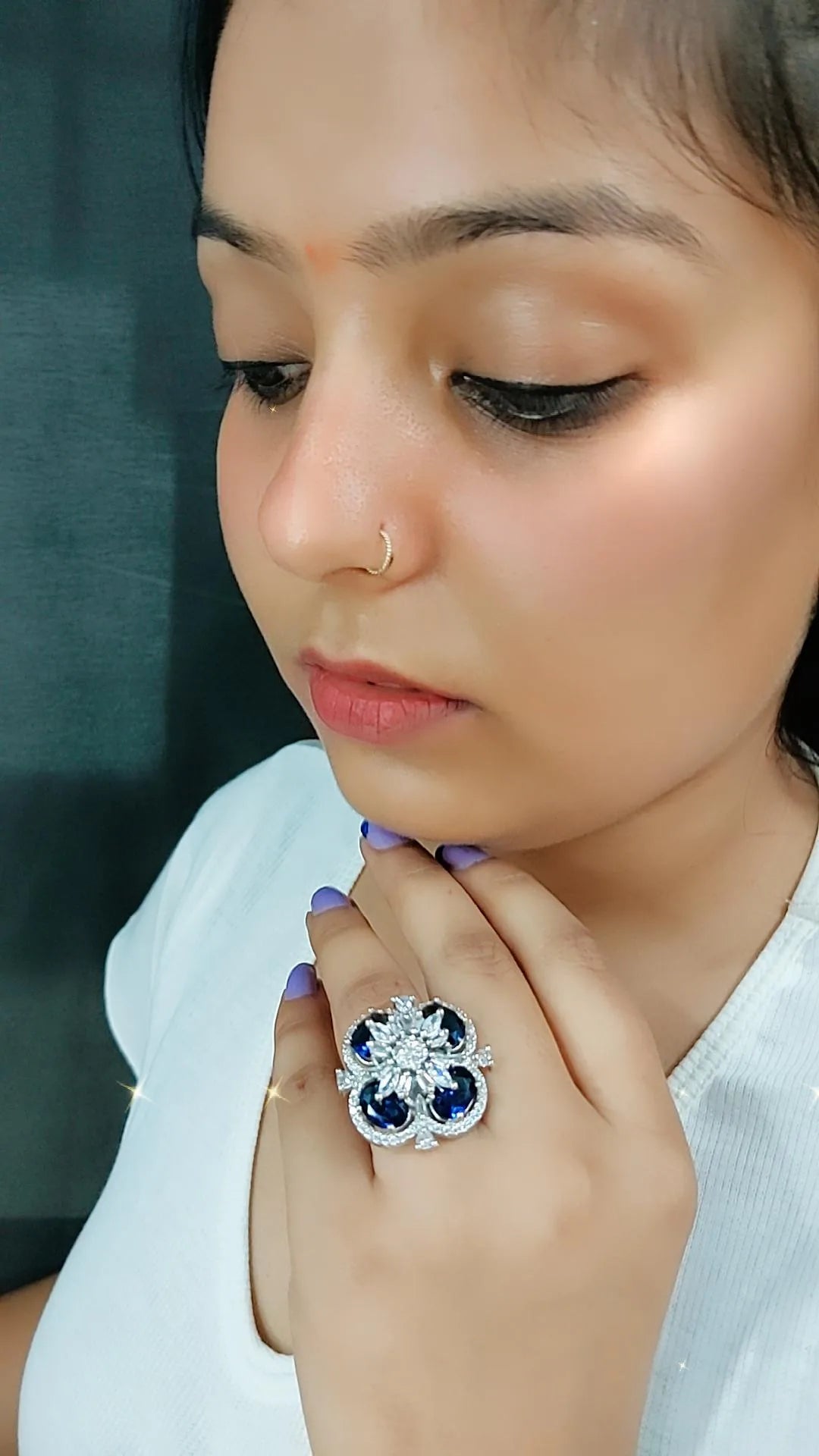 Caroline Cocktail Adjustable Ring