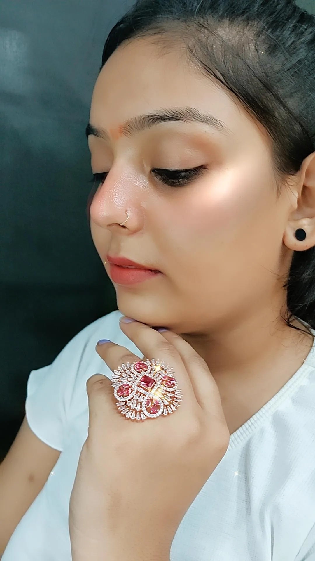 Everleigh Rose Gold Cocktail Adjustable Ring