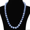 Imeora Hand Knotted Chalcedony 10mm Natural Stone Necklace