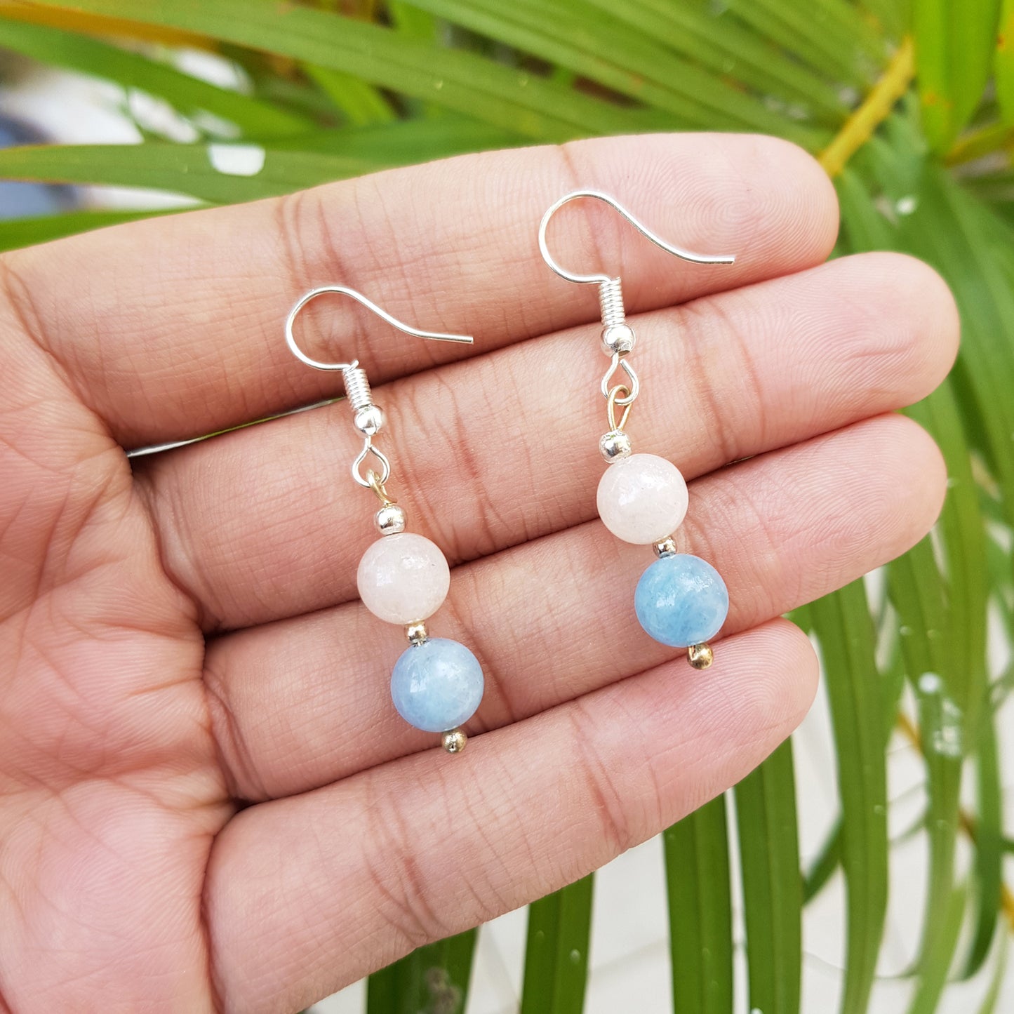 Imeora Multicolor Morganite Semi Precious Stone Earrings