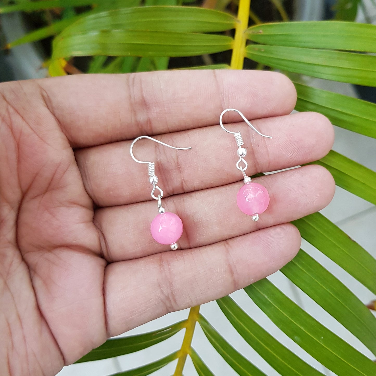 Imeora Pink 10mm Quartz Earrings