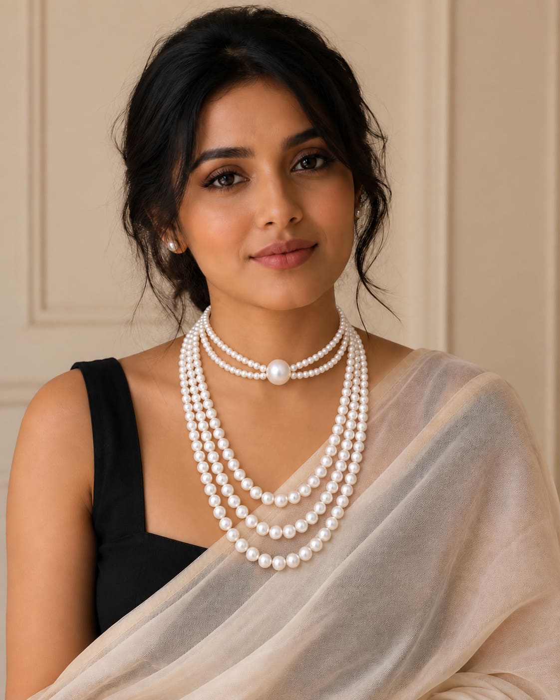 Classic Layered Necklace set With Choker