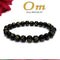Black Om Onyx 8mm Stone Bracelet