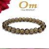 Om Onyx 8mm Stone Bracelet