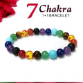 Certified 7 Chakra 8mm Natural Stone Bracelet - Design 3