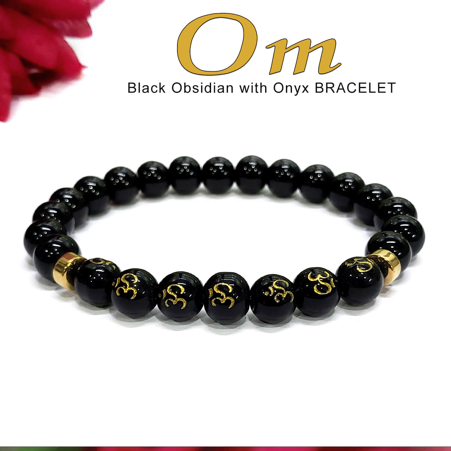 Energy Healing bracelet - Black Obsidian - custom made please email me |  Desert Rose Healing