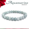 Certified Aquamarine 8mm Natural Stone Bracelet