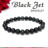 Certified Black Jet 8mm Natural Stone Bracelet