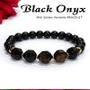 Black Onyx With Golden Hematite Natural Stone Bracelet