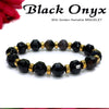 Black Onyx With Golden Hematite Natural Stone Bracelet