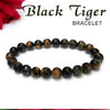Certified Black Tiger 8mm Natural Stone Bracelet