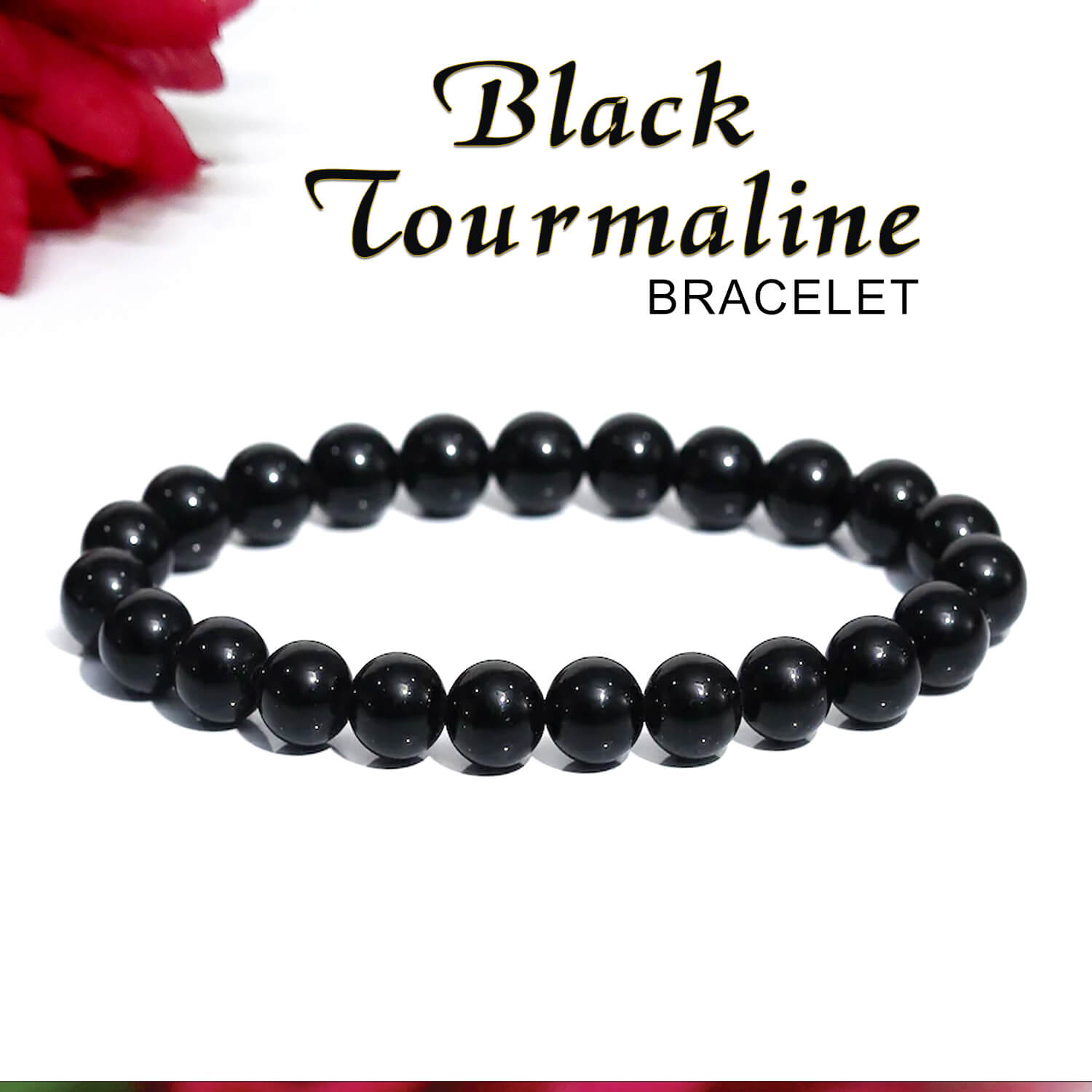 Raw Black Tourmaline Beaded Bracelet – EssentialJewelry4u