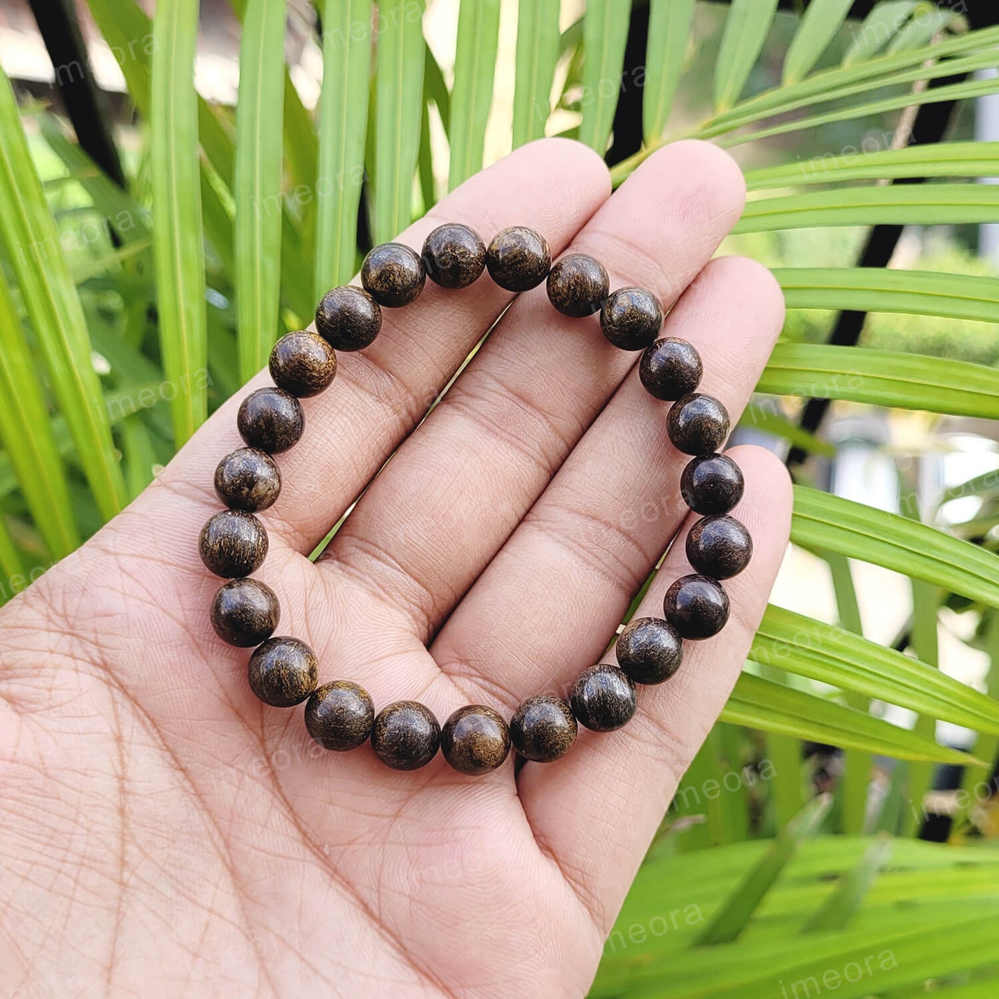 Certified Bronzite 8mm Natural Stone Bracelet