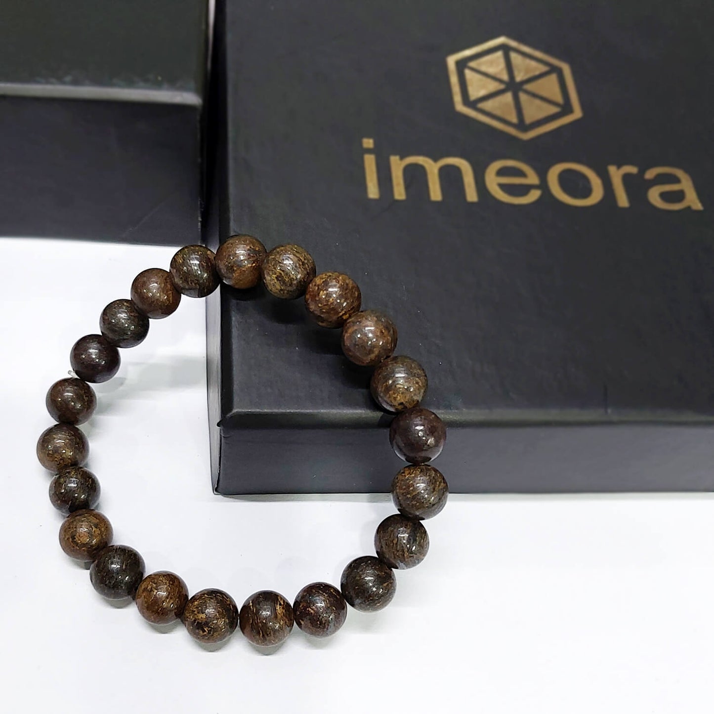 Certified Bronzite 8mm Natural Stone Bracelet