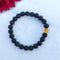 Certified Lava Natural Stone 8mm Bracelet With Citrine