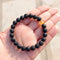 Certified Lava Natural Stone 8mm Bracelet With Citrine
