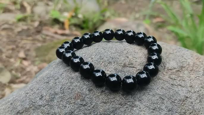 Certified Premium Black Obsidian 8mm Natural Stone Bracelet