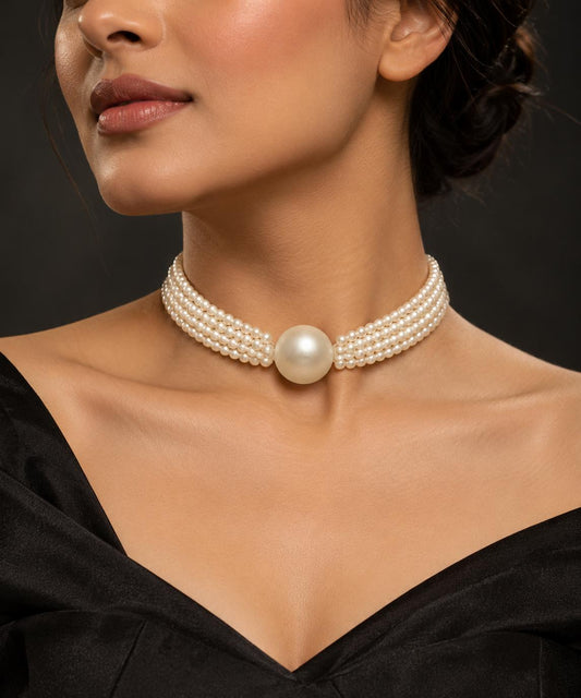 Luna Royale Statement Pearl Choker
