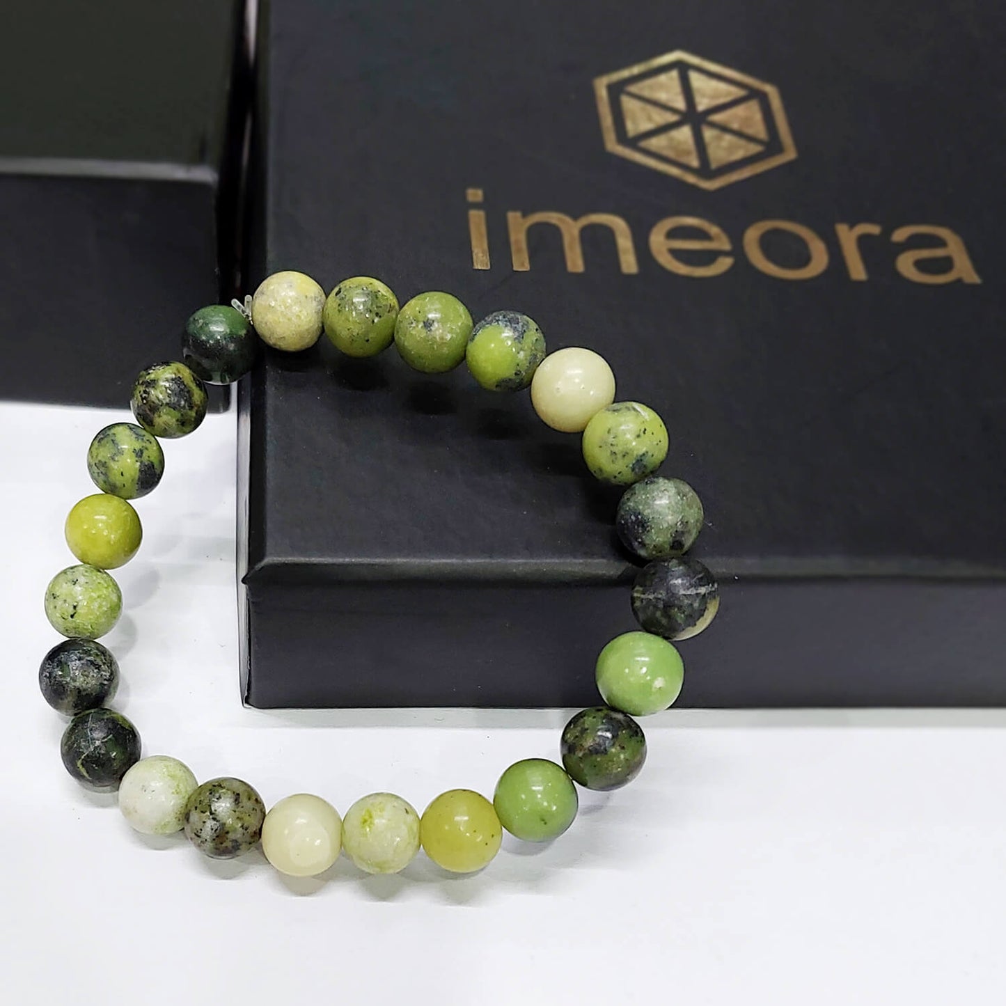 Certified Chrysoprase 8mm Natural Stone Bracelet