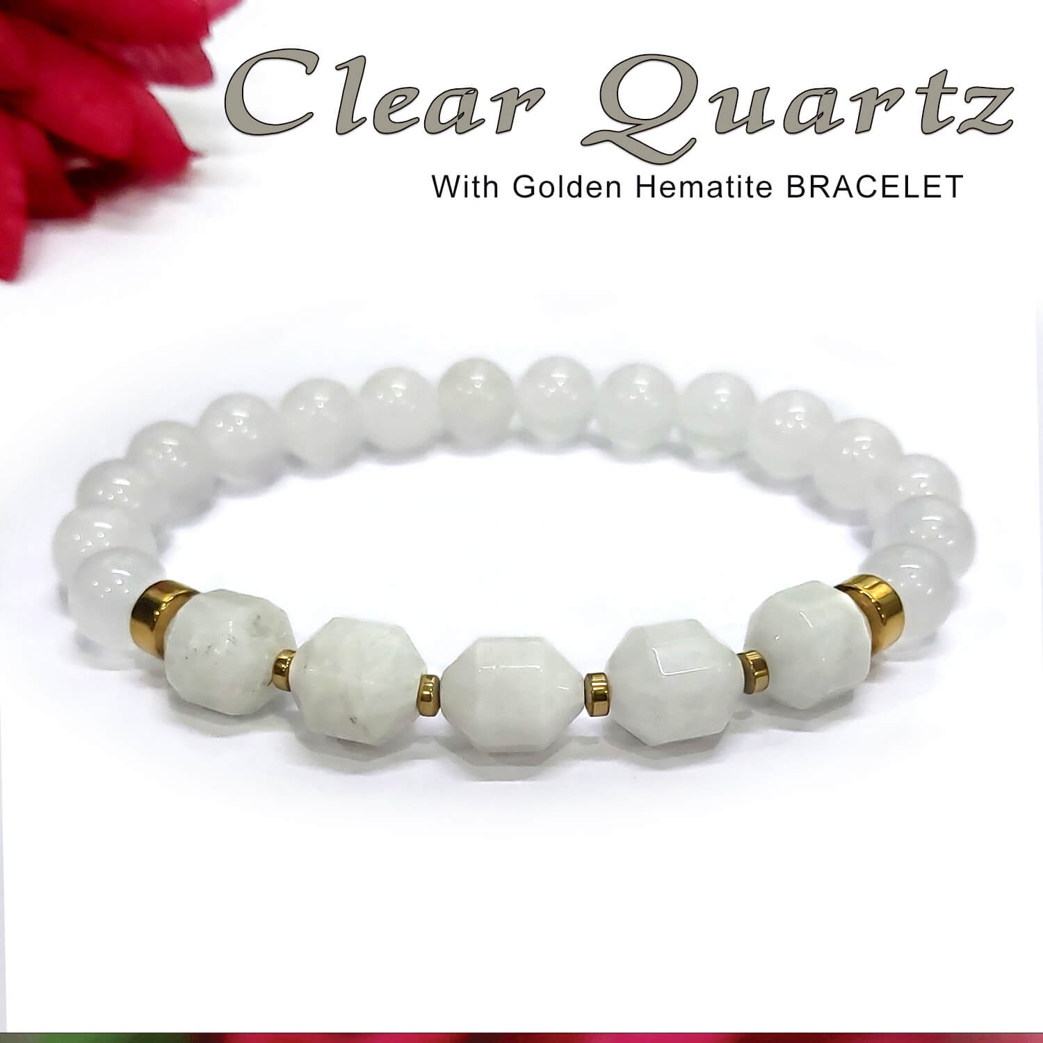 Handmade Clear Quartz Crystal Bracelet Gold | SUTRA WEAR – Sutra Wear