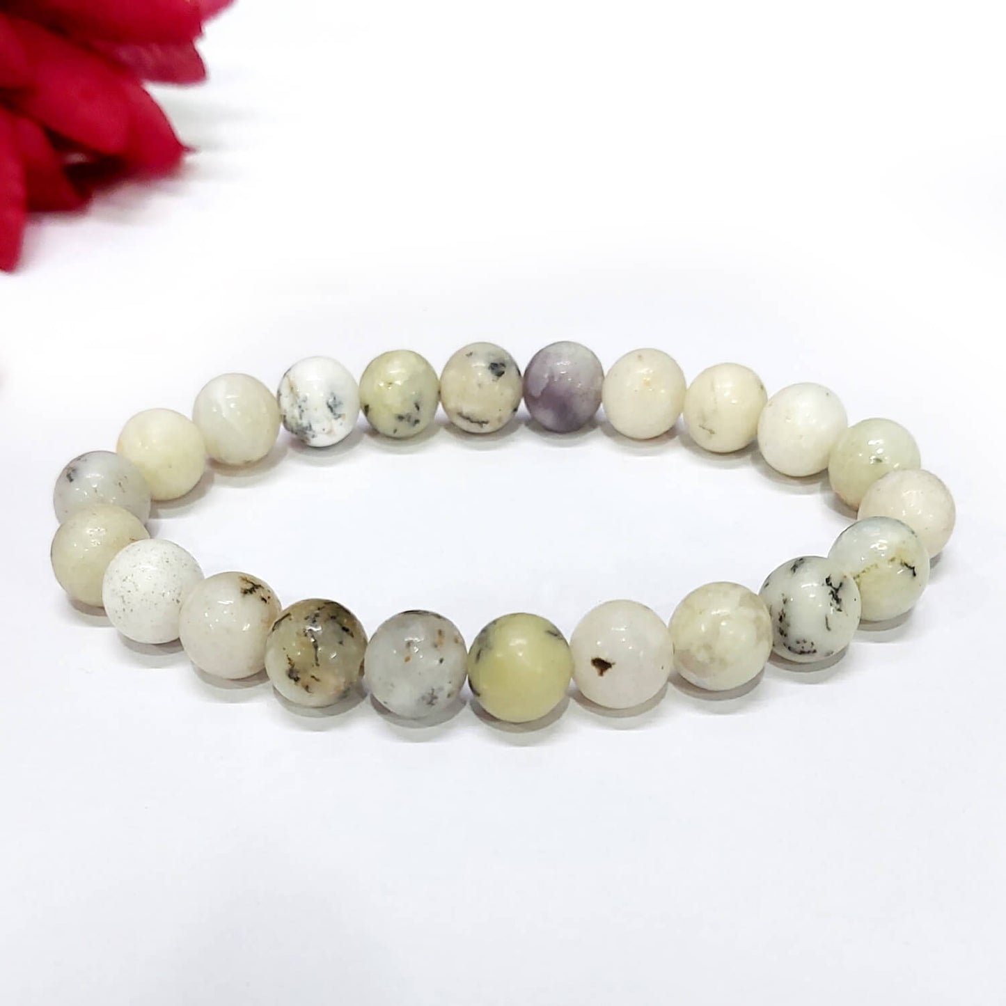 Certified Dendritic Opal 8mm Natural Stone Bracelet