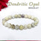 Certified Dendritic Opal 8mm Natural Stone Bracelet
