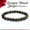 Certified Dragon Blood Jasper 8mm Natural Stone Bracelet