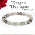 Certified Dragon Vein Agate 8mm Natural Stone Bracelet