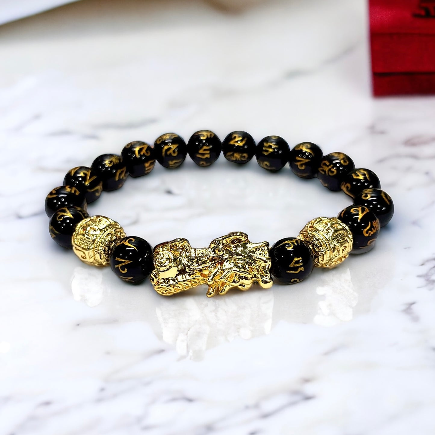 Black Obsidian Pixiu & Dragon - A Wealth And Prosperity Bracelet