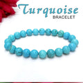 Certified Premium Blue Magnesite Turquoise 8mm Natural Stone Bracelet