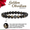 Certified Golden Obsidian 8mm Natural Stone Bracelet