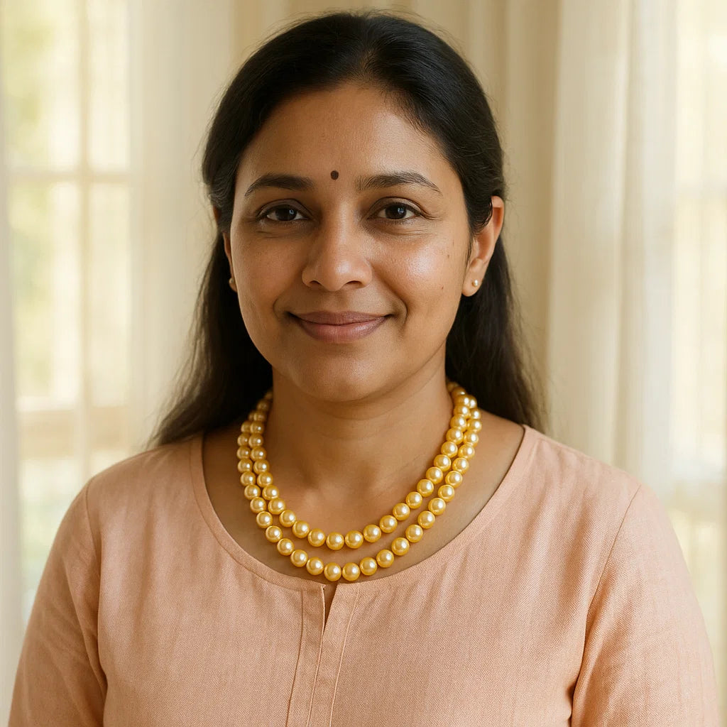 Golden Pearl Glow Necklace