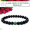 Certified Lava Natural Stone 8mm Bracelet With Green Aventurine