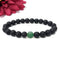 Certified Lava Natural Stone 8mm Bracelet With Green Aventurine