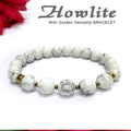 Howlite With Golden Hematite Natural Stone Bracelet