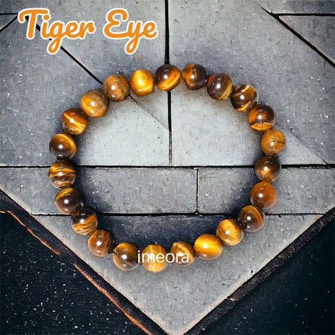 Certified Tiger Eye 8mm Natural Stone Bracelet