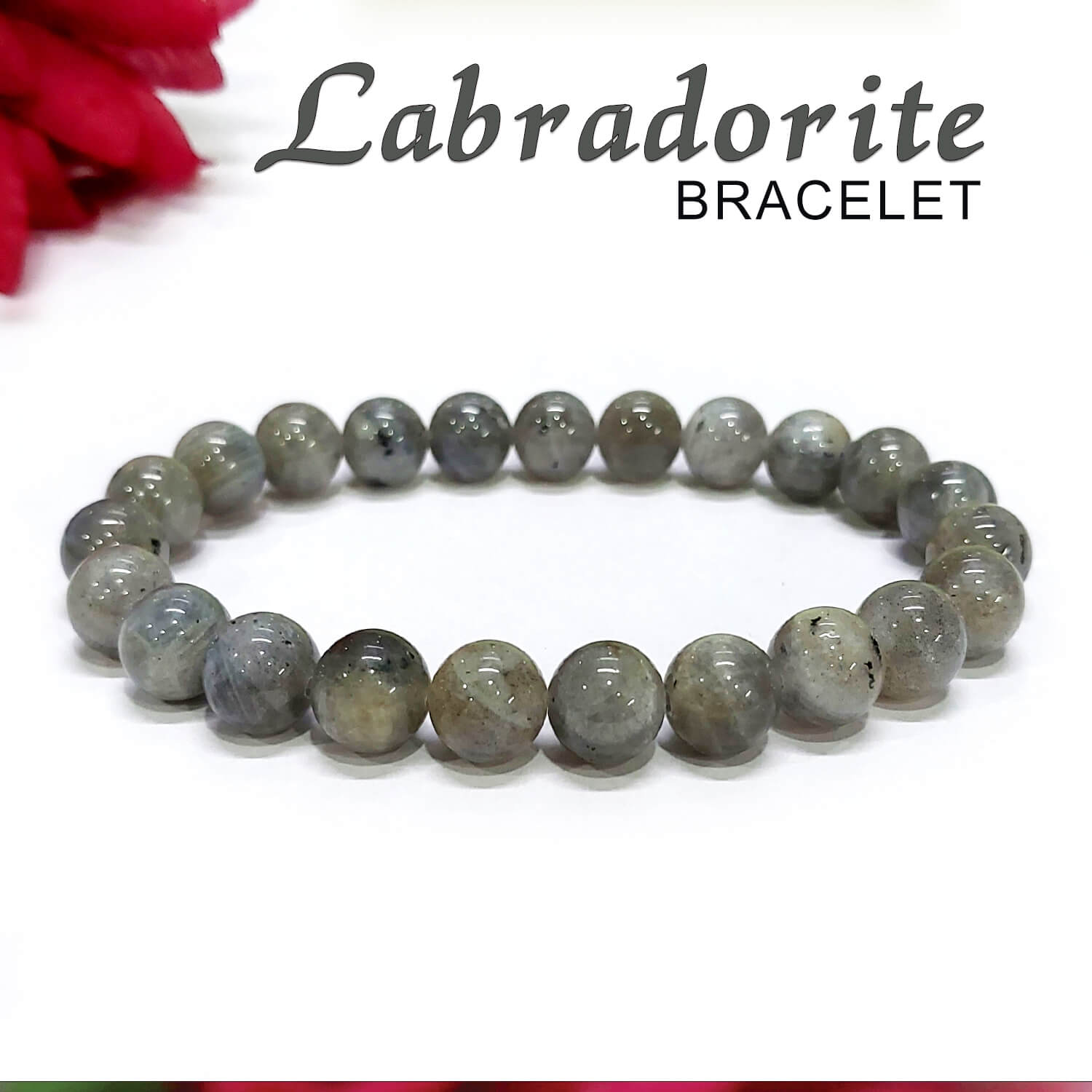 Natural Labradorite Rainbow Light Crystal Round Beads Bracelet 14mm |  Beaded bracelets, Labradorite bracelet, Mens beaded bracelets
