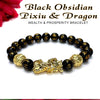 Black Obsidian Pixiu & Dragon - A Wealth And Prosperity Bracelet