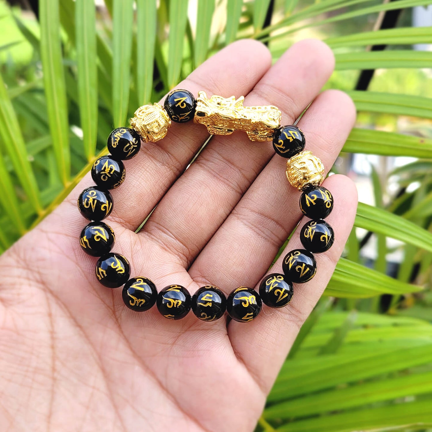 Black Obsidian Pixiu & Dragon - A Wealth And Prosperity Bracelet