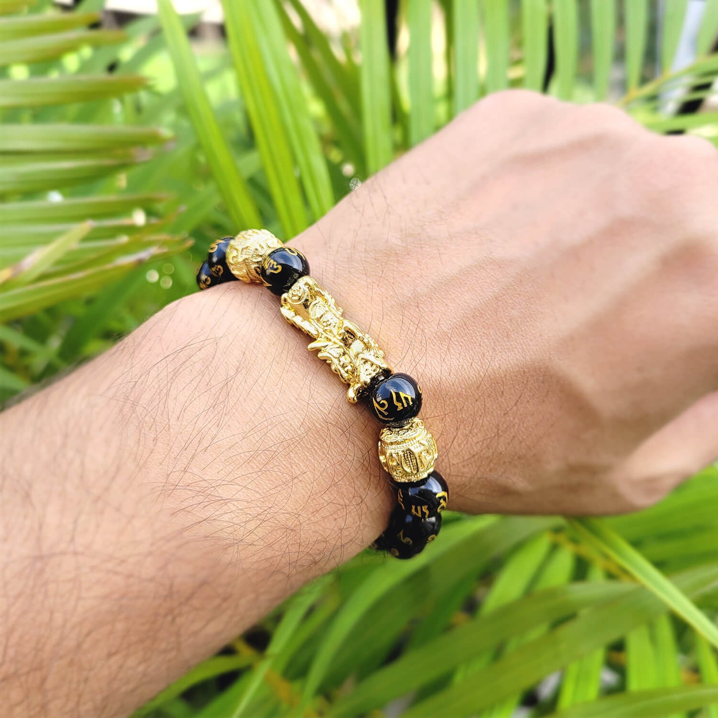 Black Obsidian Pixiu & Dragon - A Wealth And Prosperity Bracelet