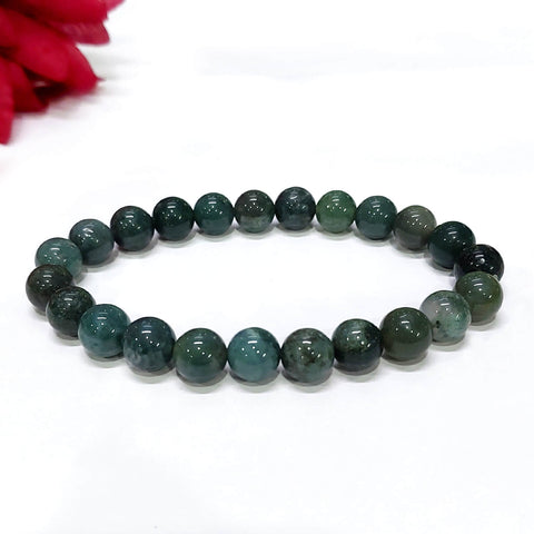 Certified Moss Agate 8mm Natural Stone Bracelet