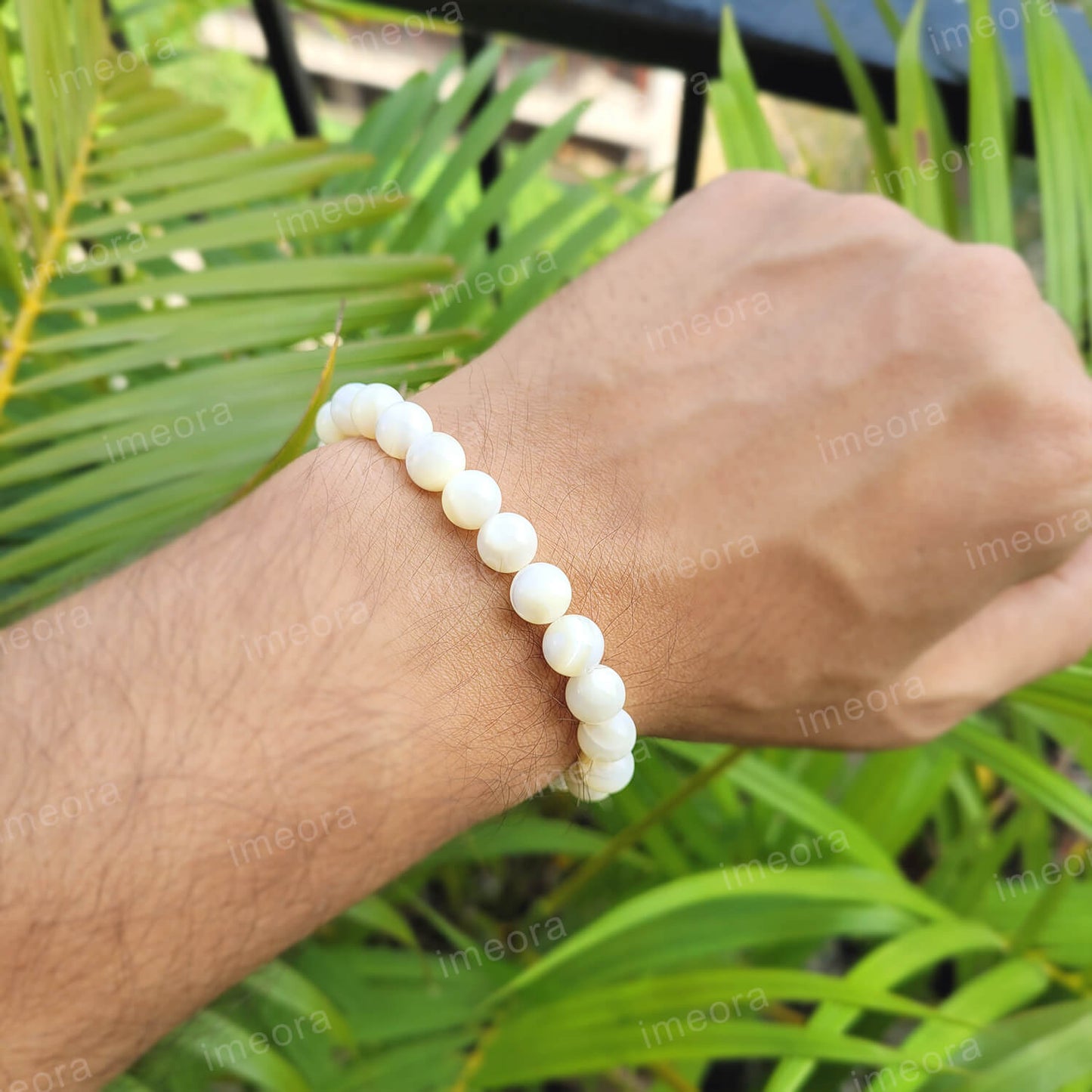 Certified Mother of Pearl 8mm Natural Stone Bracelet