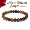 Certified Multi Picasso Jasper 8mm Natural Stone Bracelet