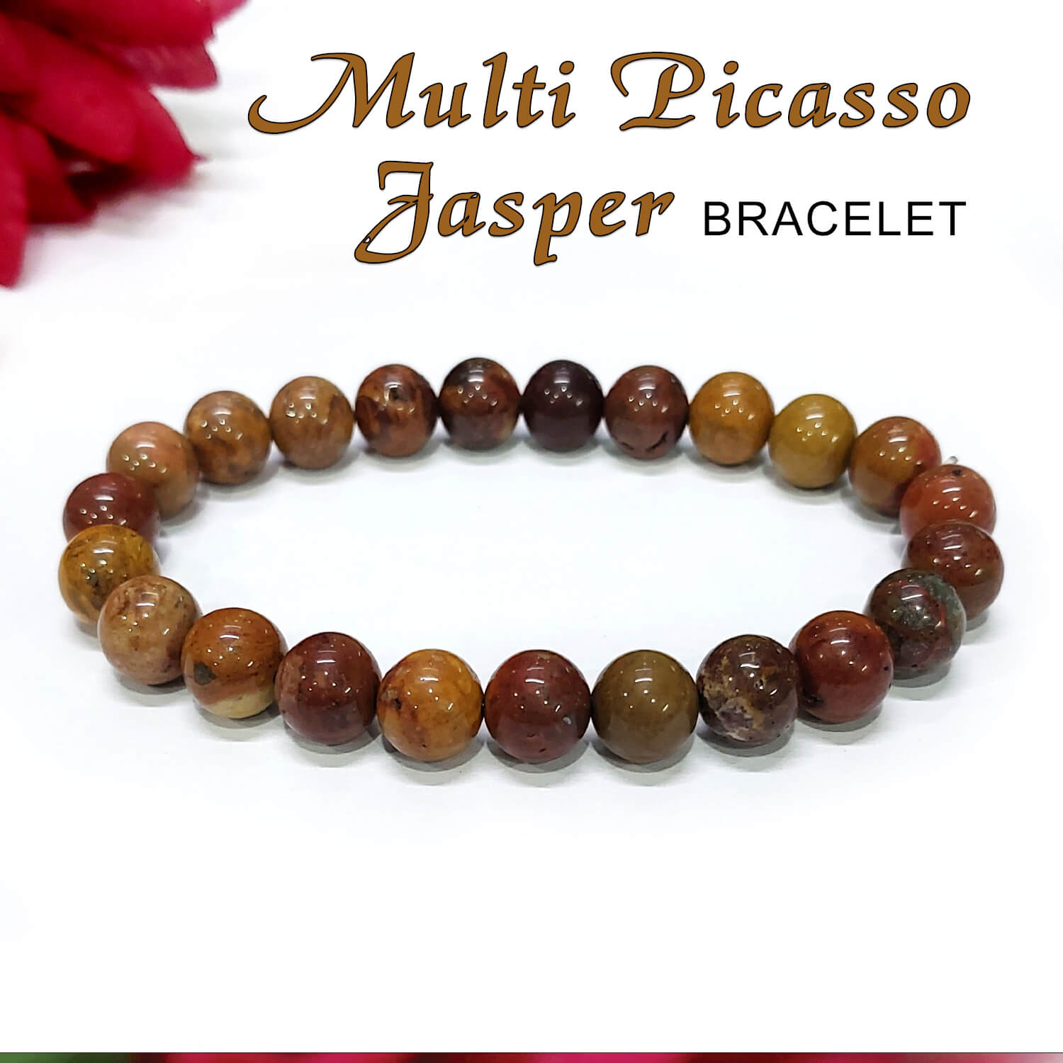 PICASSO JASPER Bracelet-8mm Genuine Picasso Jasper-gemstone Bracelet-beaded  Bracelet-stone Bracelet-jasper Bracelet-natural Picasso Jasper - Etsy